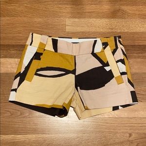 J. Crew multi-colored geometric shorts - size 0